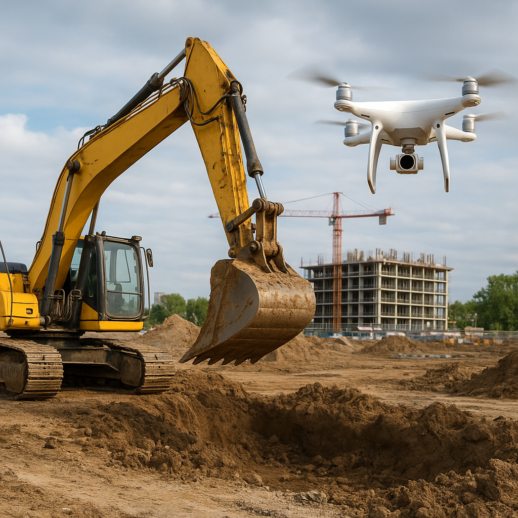How Drones and Machines Collaborate on Construction Sites