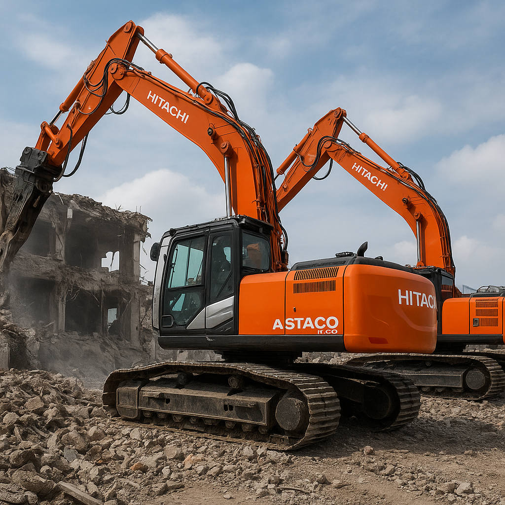Hitachi Astaco NEO – (dual-arm heavy demolition)