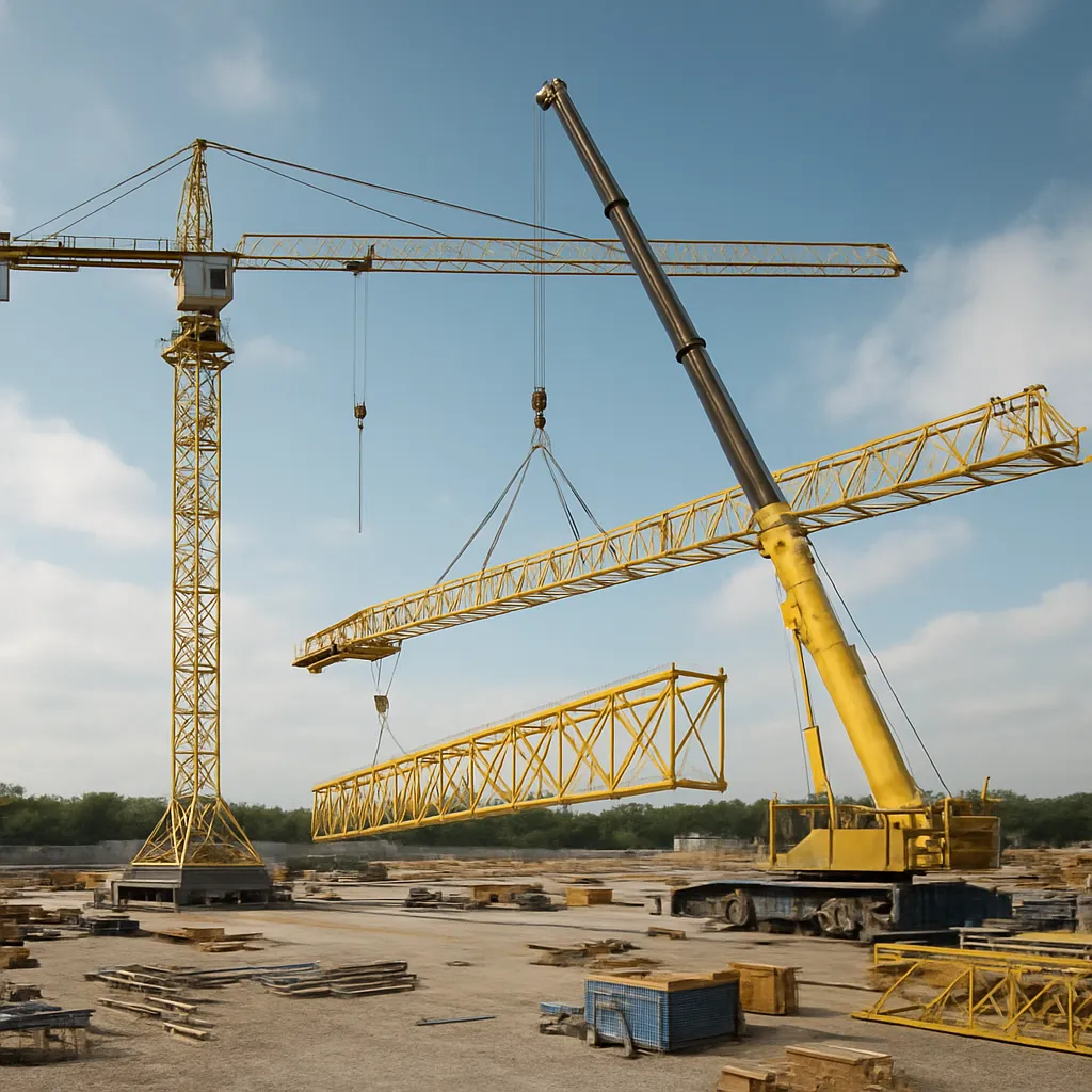 How Giant Cranes Are Assembled and Disassembled on Site