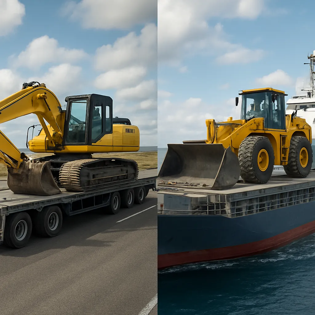How Heavy Machines Are Transported by Land and Sea