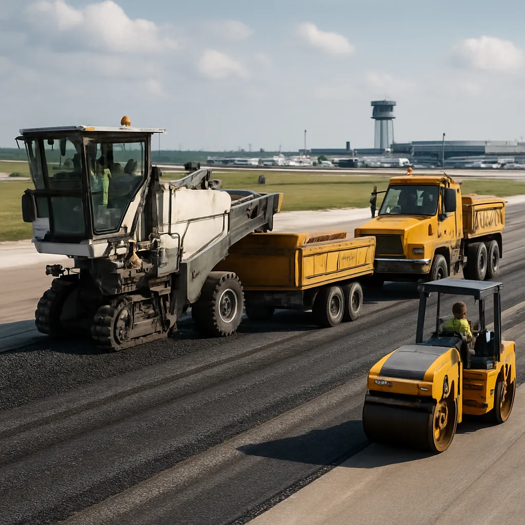 How Machines Help Build and Maintain Airport Runways
